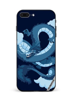 Protective Case Cover For Apple iPhone 7 Plus/8 Plus Chinese Blue Dragon Design Multicolour
