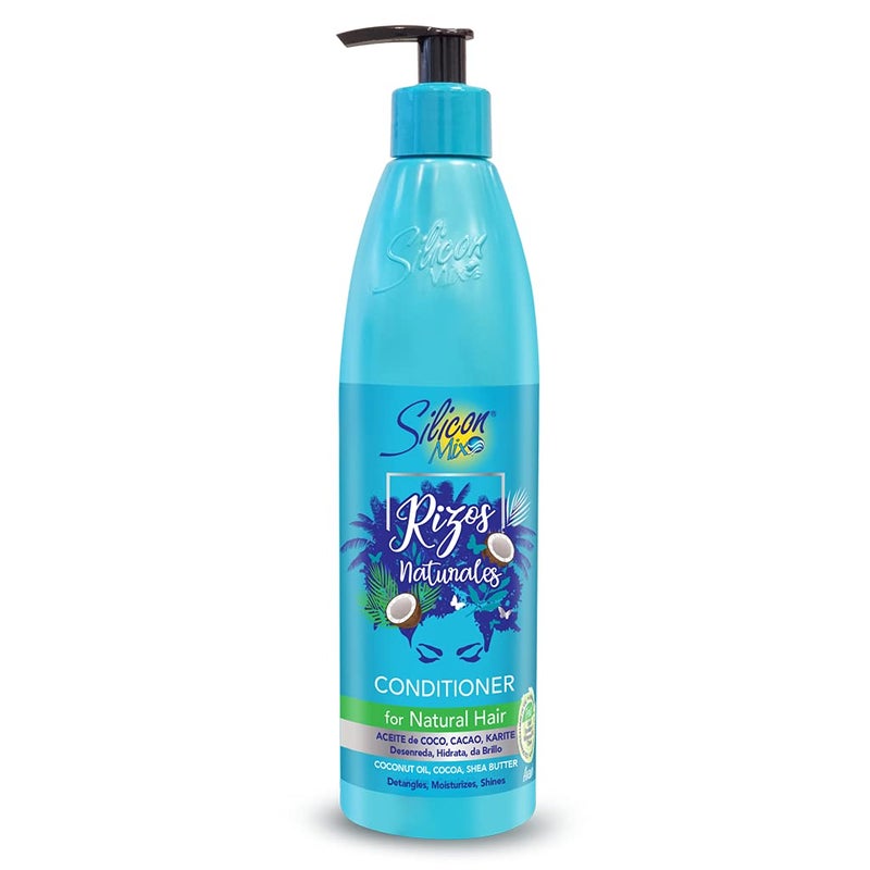 SILICON MIX CONDITIONER FOR NATURAL HAIR  RIZOS NATURALES FOR CURLY HAIR  AFRO  16 OZ