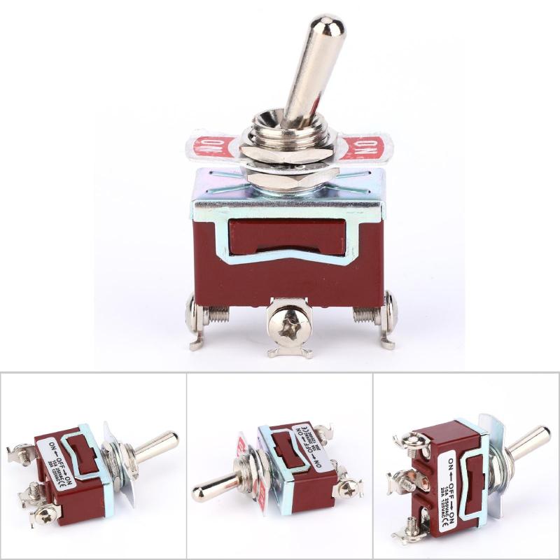 Waterproof Toggle Switch: 10A 125V AC Metal Handle - Vibration Resistant Electrical Switch for Industrial Machinery, Generators, Office Automation & Severe Environments - Image 1
