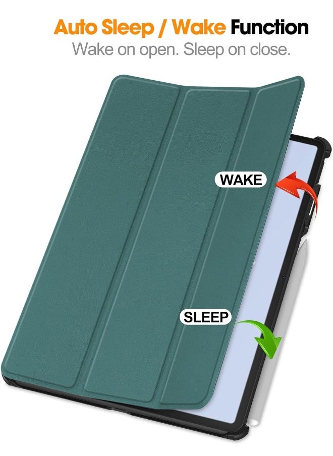 Huawei Matepad Air 11.5 inch Case, Tri-Fold Smart Tablet Case, Multi- Viewing Angles Stand Hard Shell Folio Case Cover with Auto Wake Sleep for HUAWEI Matepad Air 2023 Dark Green