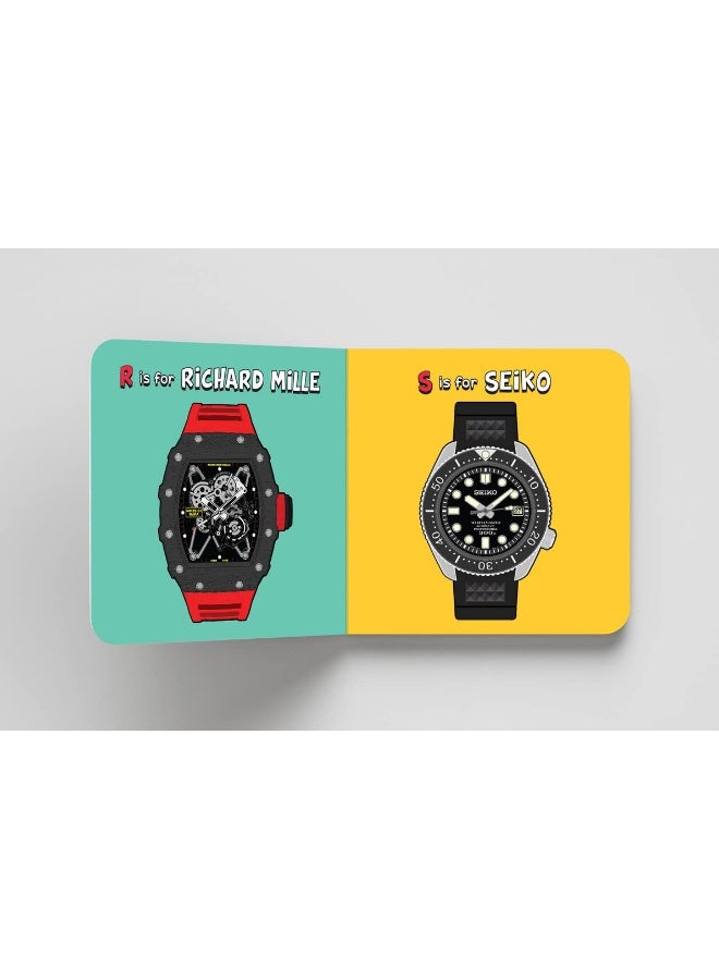 Diaper Book Club ABCs for the Future Watch Collectors Kids Book R is for Rolex Alphabet book for Adults and Kids Fun Watches Childrens Book Timepiece Gift for Parents by Diaper Book Club  - Image 3
