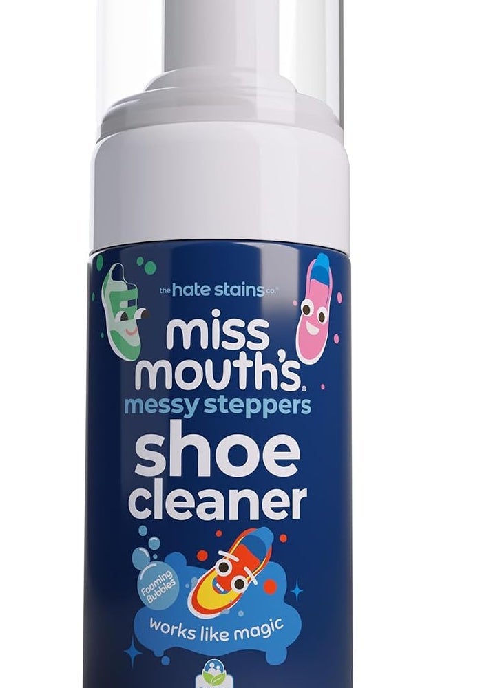Miss Mouth's Messy Steppers Shoe Cleaner - 4oz Foaming Stain Remover for All Shoe Types - Image 1