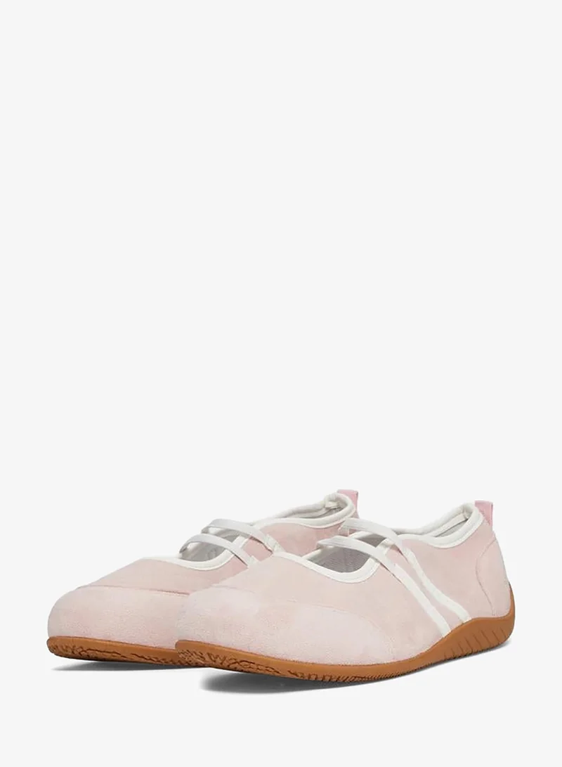 Styli  Pink Microsuede Mary Jane Sneakers for Women | Best Price UAE