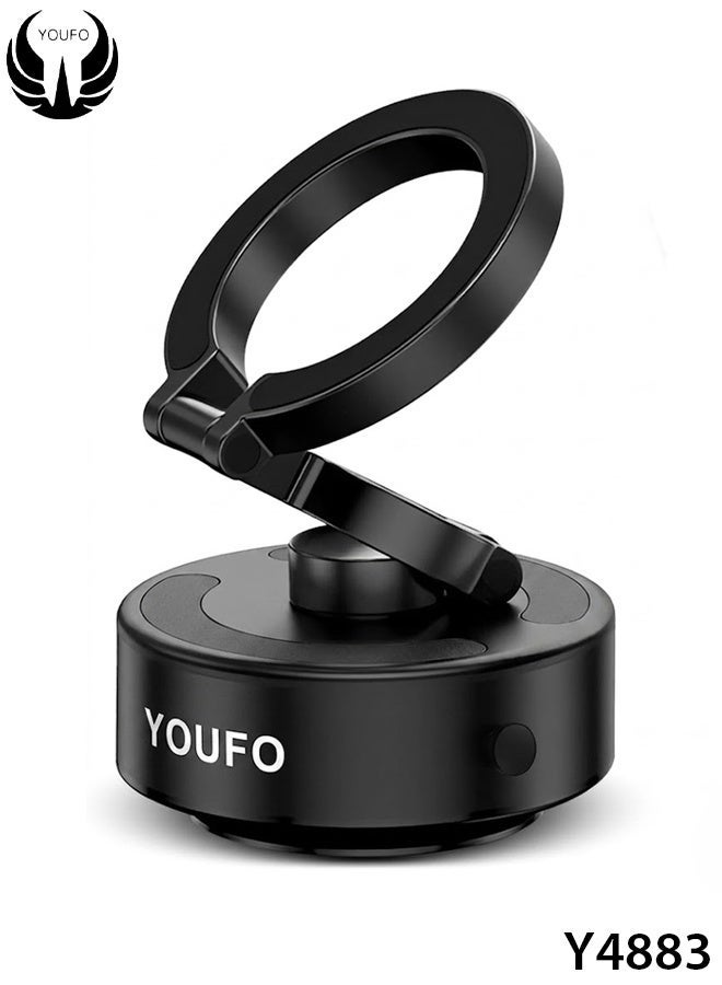 YOUFO Electric Vacuum Suction Phone Holder Y4883 Dashboard Mount 360 Degree Rotation Strong Suction Base Foldable Design Universal Mobile Stand ERPCY4883 - Image 5