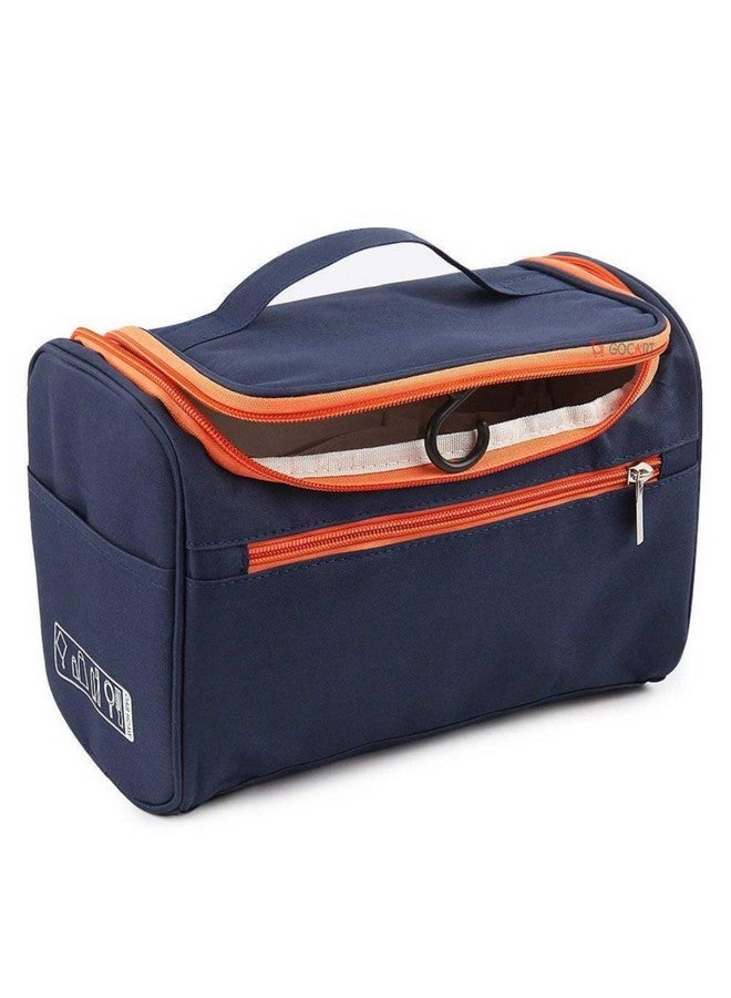 GOCART WITH G LOGO Portable Mini Hanging Travel Makeup Organizer (Blue&Orange) - Image 1