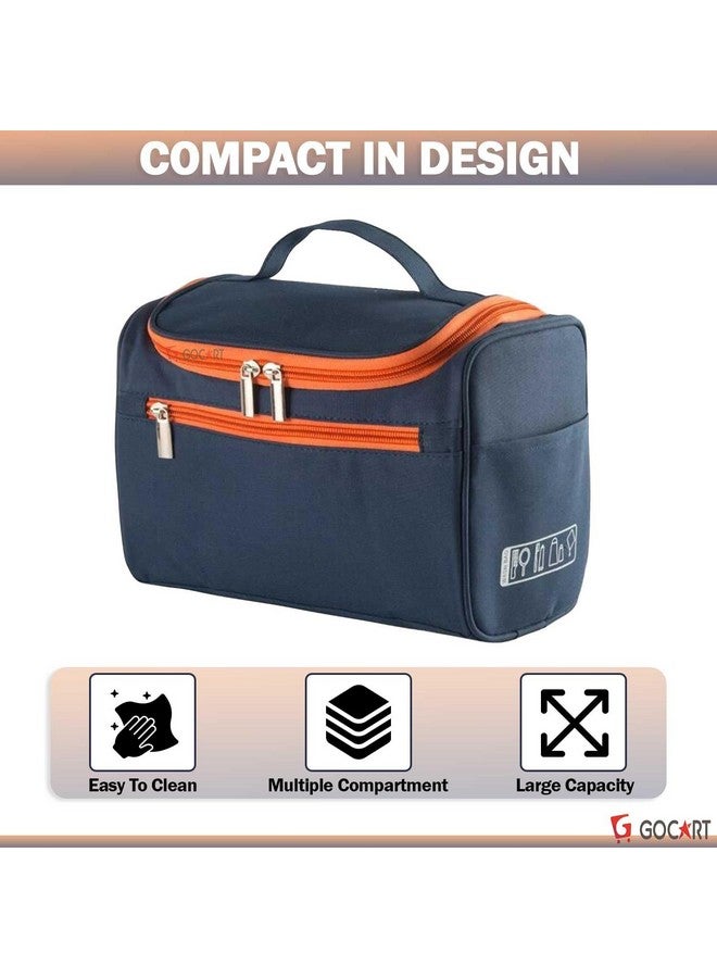 GOCART WITH G LOGO Portable Mini Hanging Travel Makeup Organizer (Blue&Orange) - Image 5