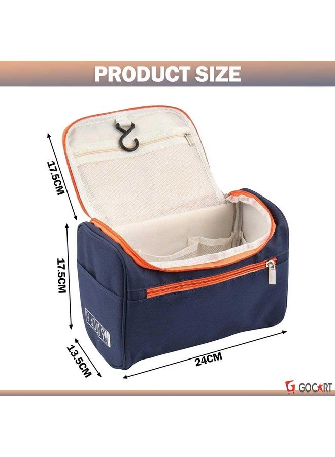 GOCART WITH G LOGO Portable Mini Hanging Travel Makeup Organizer (Blue&Orange) - Image 2