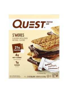 QUEST NUTRITION Quest Nutrition, Protein Bar, S'Mores, 4 Bars, 2.12 oz (60 g) Each 