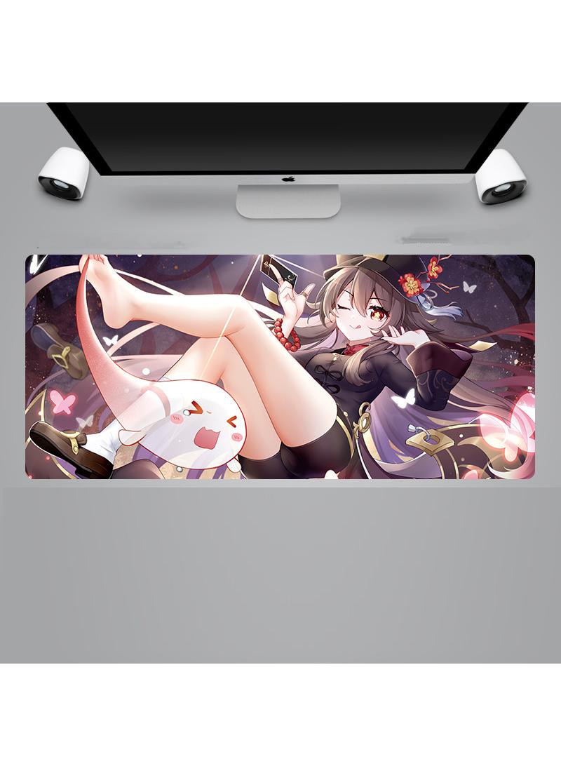 Y&D Genshin Anime Gaming Mouse Pad Extended Large Mat Desk Pad Stitched Edges Mousepad Long Mouse Pad And Non-Slip Rubber Base Mice Pad 900X400X4mm  - Image 1