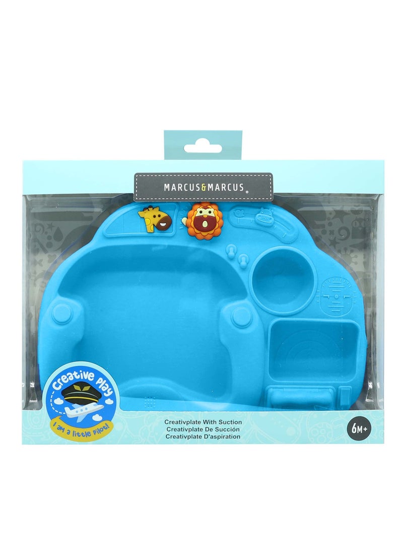 Marcus & Marcus Creativplate With Suction (Little Pilot) - Lucas - Image 3