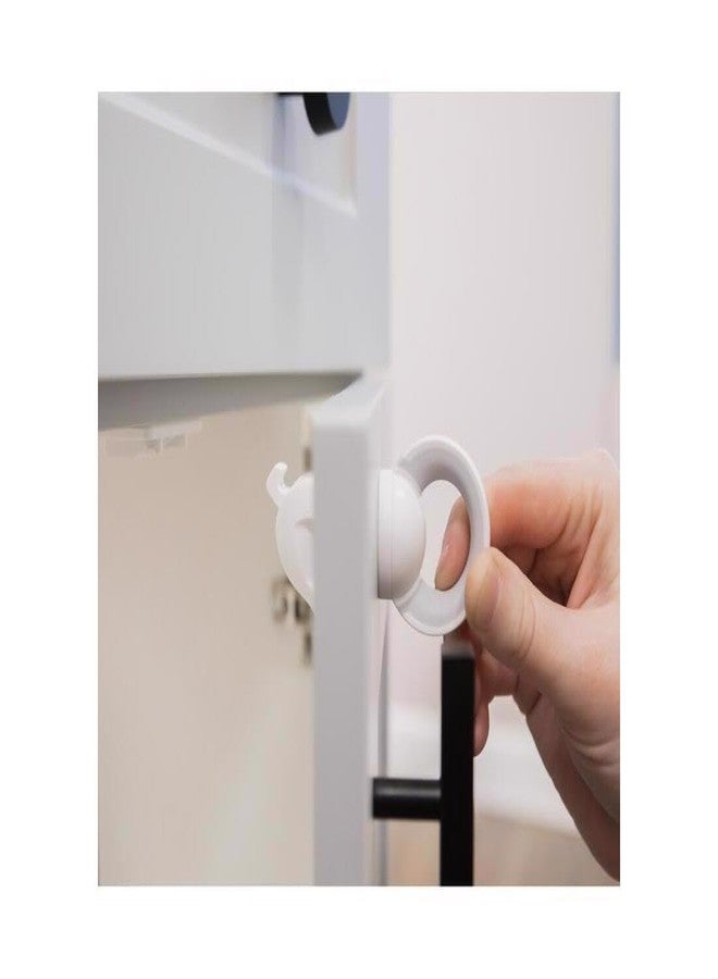 Regalo Home Safety Magnetic Cabinet and Drawer Lock, Award-Winning Brand, 4-Pack, Includes 4 Magnetic Cabinet Locks, 1 Magnetic Key, Easy Install, 3M Adhesive, White - Image 4