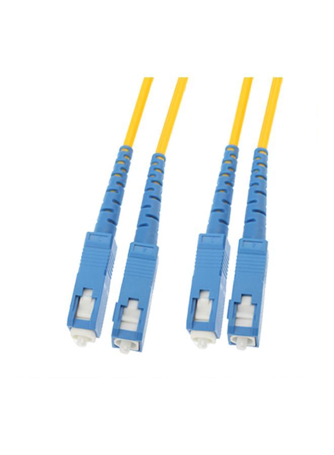 NIBEMINENT Dual-Core Single Mode Fiber Optic Jumper 3meter Blue/Yellow - Image 2