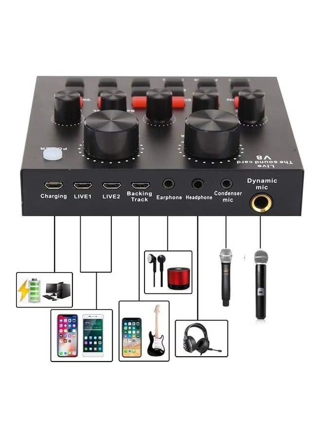 Arabest Professional Condenser Microphone Bundle with Live Sound Card for Studio Recording and Broadcasting Black - Image 4