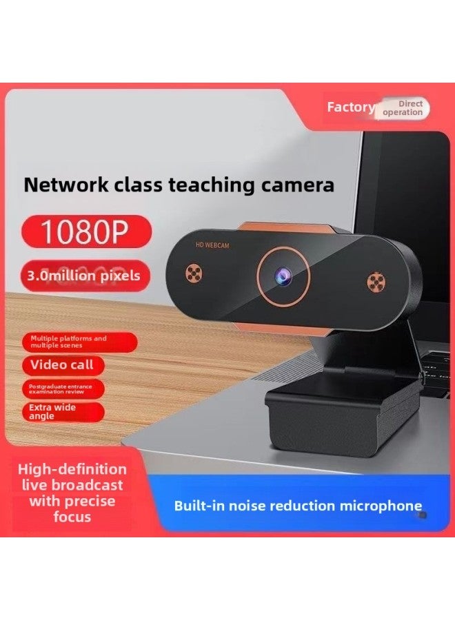 HD Desktop USB Live 4K Camera Network Computer Camera Network Lesson Microphone Notebook Desktop-Color:1080p (auto Focus - Imported Silicon Microphone) + Bracket + Plug And Play + Driver-free - Image 3