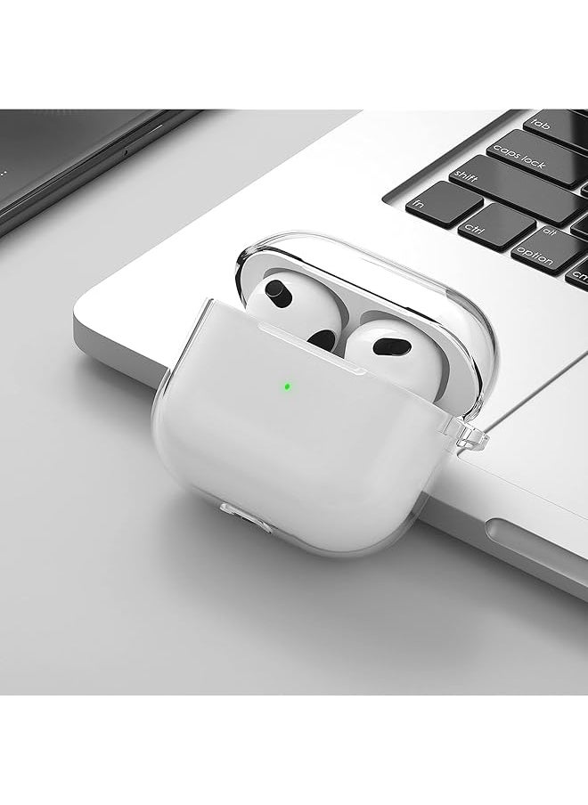 erorex - Compatible Airpods 3 Case Clear Airpods 3Rd Generation Case With Keychain Soft Tpu Protective Shockproof Cover For Girls Women Men Compatible With Airpods 3 Gen Case Clear - Image 1