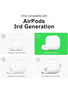 erorex Compatible Airpods 3 Case Clear Airpods 3Rd Generation Case With Keychain Soft Tpu Protective Shockproof Cover For Girls Women Men Compatible With Airpods 3 Gen Case Clear  - Image 2