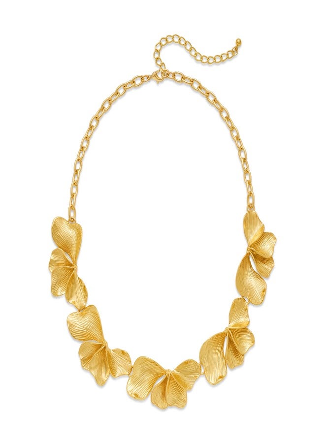 WOWORAMA Chunky Statement Necklace for Women Boho Vintage Flower Necklaces Trendy Sectored Floral Choker Necklace for Party Prom Jewelry - Image 1