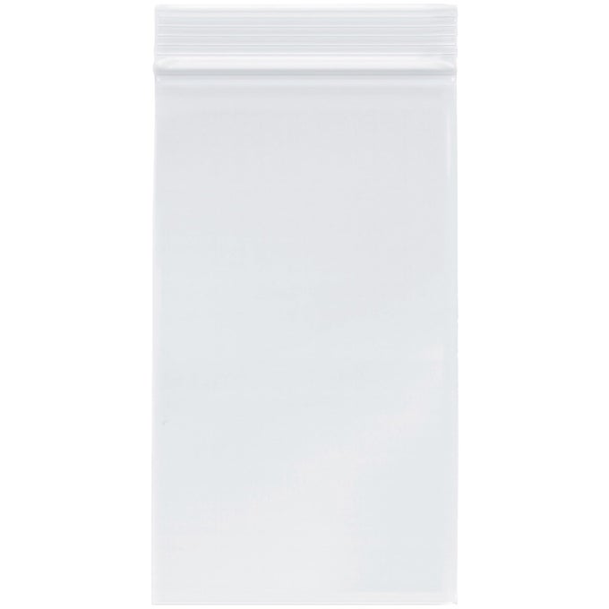 4 X 7 PACK OF 500 2 MIL ZIPPER RECLOSABLE PLASTIC BAGS