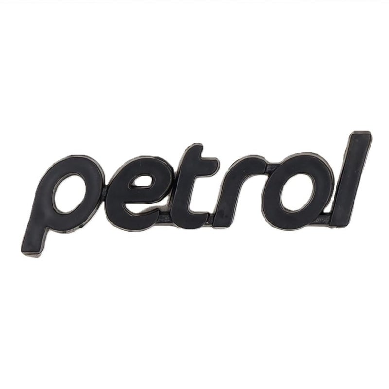 Asraw Chrome Finish Car Fuel Tank Sticker - Fuel Tank Logo Emblem Badge Monogram Universal for Car (Petrol Black 3x9cm) - Image 2