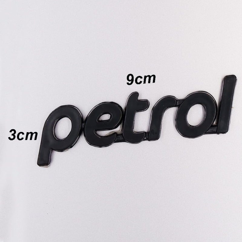 Asraw Chrome Finish Car Fuel Tank Sticker - Fuel Tank Logo Emblem Badge Monogram Universal for Car (Petrol Black 3x9cm) - Image 3