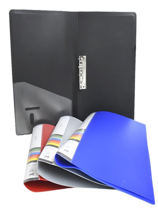 LC Punchless Clip File for Office and Home, Timex Clip File, Plastic Punchless File Folder (4, A4) - Image 1