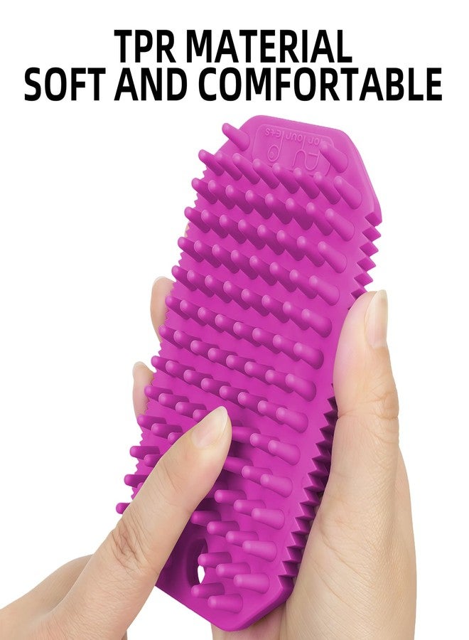 Histotree Rose Red 3-in-1 Double-Sided Dog Shampoo Brush Dog Washing Brush Massage Bath Brush for Dogs and Cats Remove Loose Hair Knots Gentle Pet Grooming Tool Deep Cleansing - Image 4