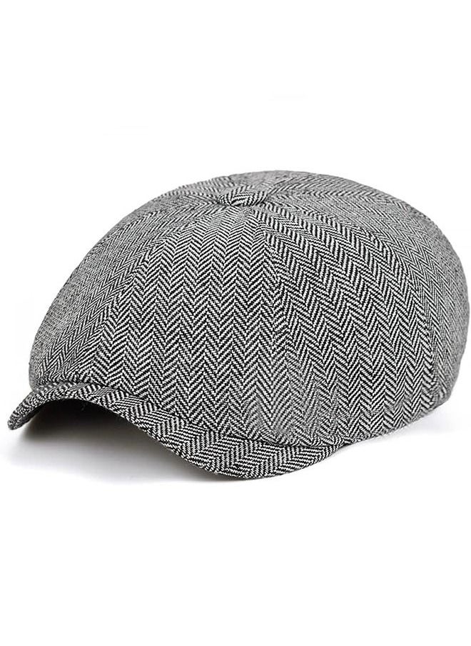 Arabest - Men's Cotton Flat Cap Ivy Gatsby Newsboy Hat, Breathable Hat Beret Cap Cabbie Caps for Men Women, 8 Panel Herringbone Tweed Gatsby Hat - Image 1