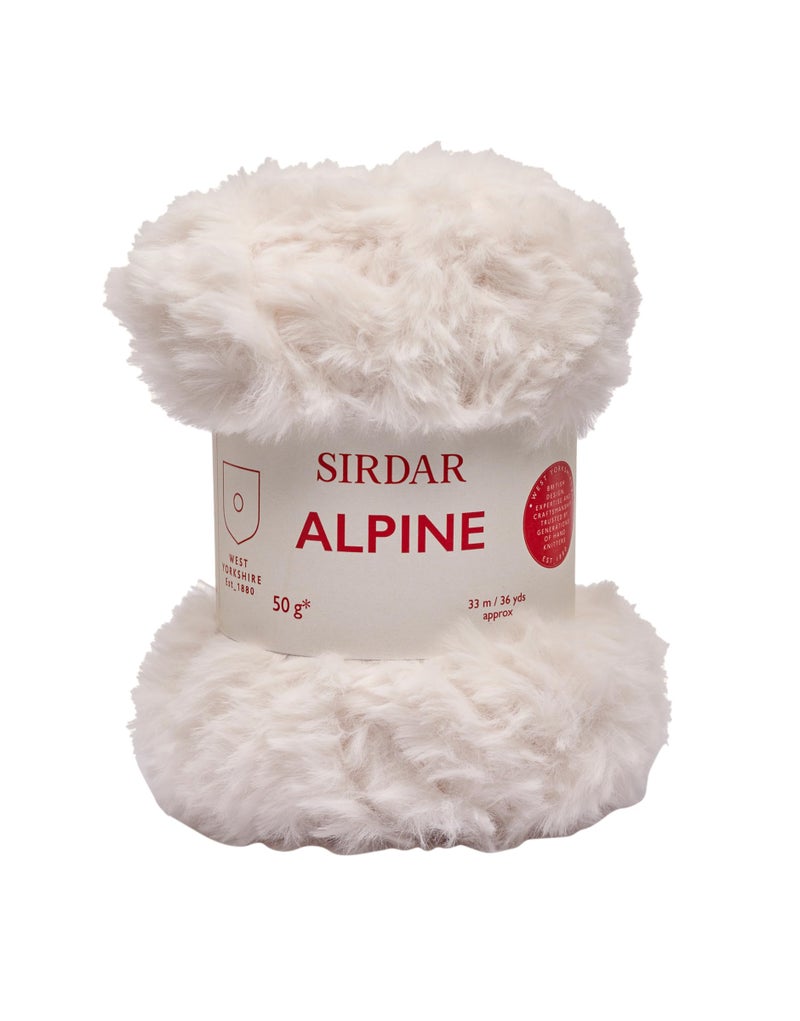 Sirdar Alpine Luxe Faux Fur Yarn Polar 400 50g