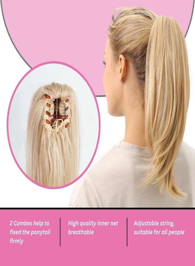 JUVABUN Straight ponytail 15''-Salt And Pepper|Claw Clip In Ponytail Hair Extensions | Synthetic clips pony tails hair extensions |Hair Extensions for Women|Straight ponytail extension real human hair - Image 4