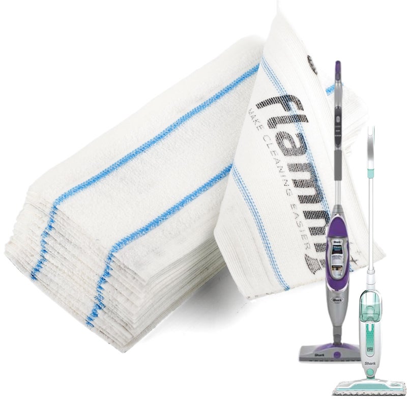 Flammi SemiDisposable Microfiber Mop Pads Compatible with Shark S1000 S1000A S3250 S3251 S3101 SK410 SK435CO SK460 SK140 SK141 30 Pack