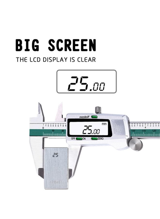 Generic Electronic Digital Display Caliper Vernier Ruler Silver/Green 236mm  - Image 3