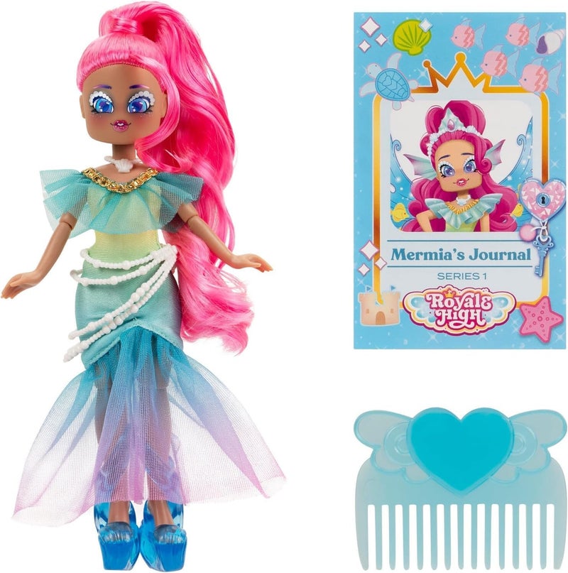 Royale High 9” Fashion Doll - Mermia The Water Fairy, Wave 1, Series 1 - Fairy Journal, Comb, and Virtual Item Code Included - Ages 5+ - Image 4