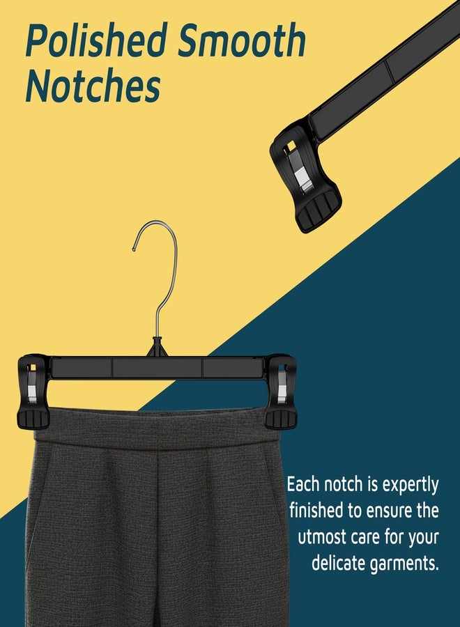 لايف ماستر مجموعة علاقات ملابس لايف ماستر مع مشابك، 25 قطعة، علاقات ملابس متينة بطول 12 بوصة مزودة بمشابك مانعة للانزلاق وخطاف دوار 360 درجة، منظم خزانة موفر للمساحة للسراويل والتنانير والشورتات، رمادي - Image 5