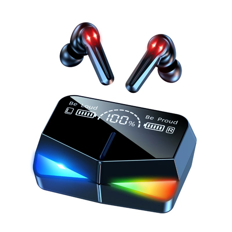 True Wireless Stereo Earphones: Black, Dual Game/Music Modes With 65ms Low Latency - Dual AAC SBC Decoding, Compact Mirror Charging Case, Long Battery Life Gaming Headphones for Mobile Gamers, Music L - Image 1