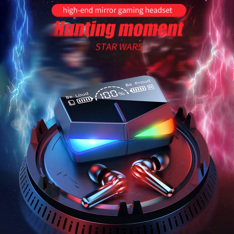 True Wireless Stereo Earphones: Black, Dual Game/Music Modes With 65ms Low Latency - Dual AAC SBC Decoding, Compact Mirror Charging Case, Long Battery Life Gaming Headphones for Mobile Gamers, Music L - Image 4