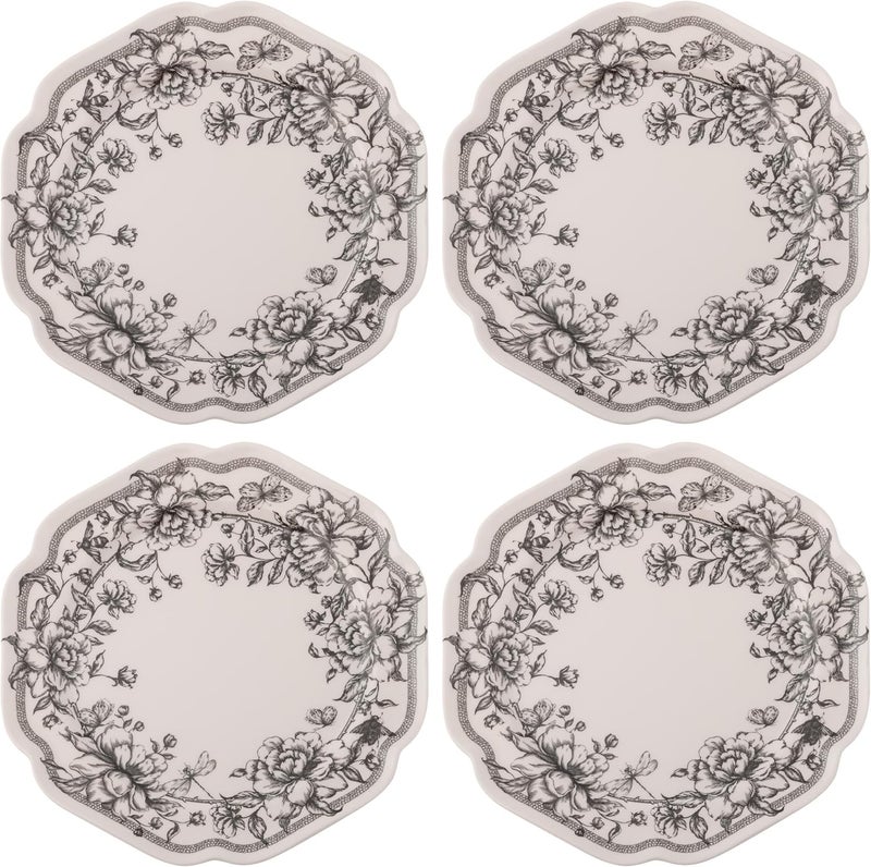 Karma 1075 inches Melamine Dinner Plates Set of 4 Reusable Dishwasher Safe Plates for Outdoor and Indoor Isabella - Image 1