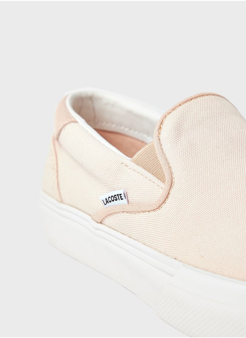 LACOSTE - Jump Serve Canvas Slip-Ons - Image 1