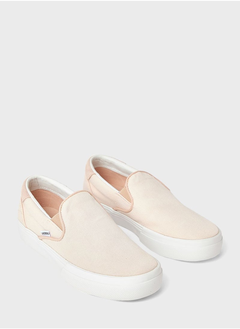 LACOSTE - Jump Serve Canvas Slip-Ons - Image 1