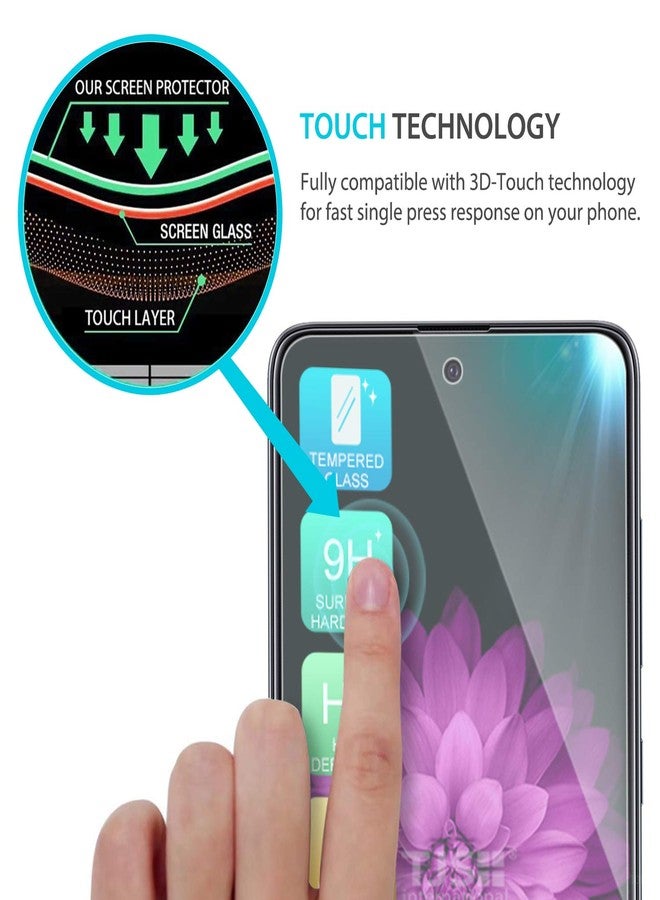 TJ's TJS [3-Pack] Screen Protector Compatible with LG K51/LG Q51/LG Reflect [Screen Coverage][Tempered Glass] Case Friendly Screen Protector Anti-Fingerprint, Bubble Free (Clear) - Image 5