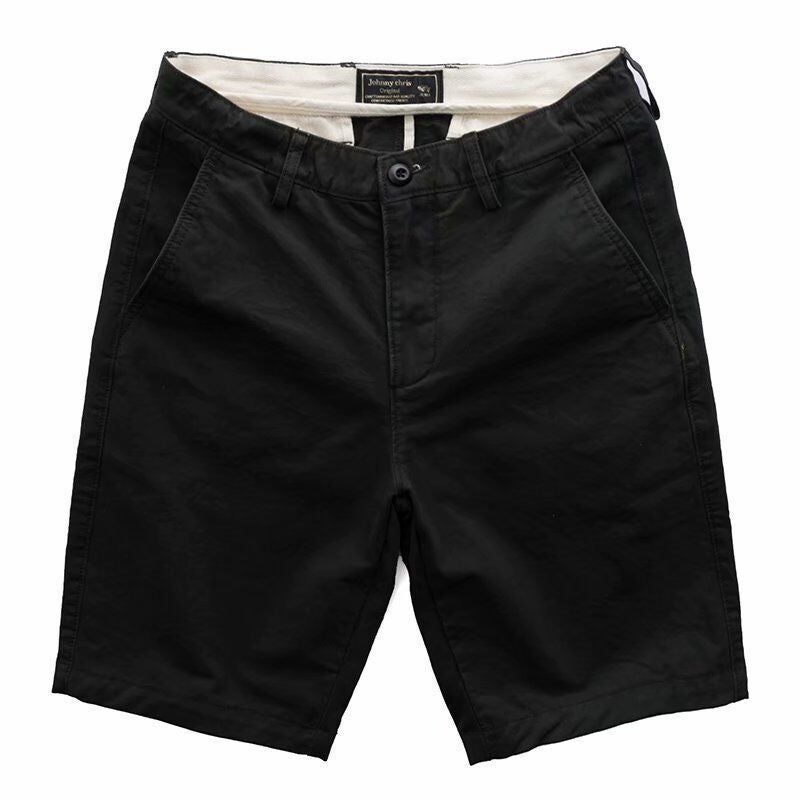 Hongxinjie summer texture washed mens casual shorts tide mens slim fit working pants tide a generation of hair Noirnoir - Image 1