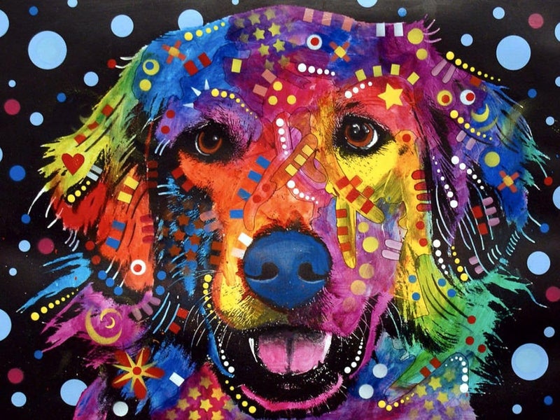 FunBlast FunBlast 5D Diamond Painting Kit 12x16inch Diamond Painting Kit for Adults Kids Suitable for Home Leisure and Wall Decoration Gift for Kids and Adults Colorful Dog  - Image 1