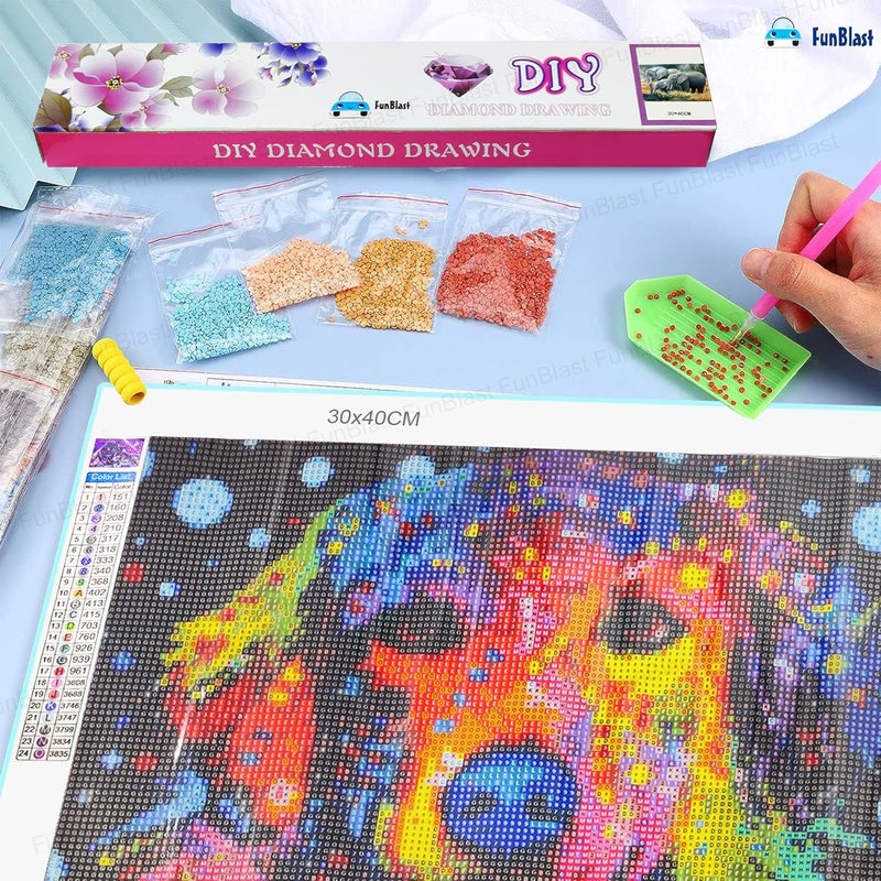 FunBlast FunBlast 5D Diamond Painting Kit 12x16inch Diamond Painting Kit for Adults Kids Suitable for Home Leisure and Wall Decoration Gift for Kids and Adults Colorful Dog  - Image 5