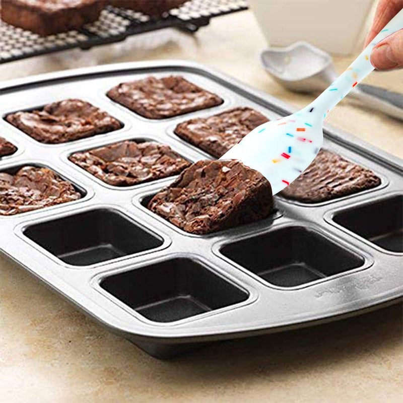 Shebaking Silicone Spatula Set 6 Piece Heat Resistant Rubber Spatulas Set for Baking Cooking and Mixing Kitchen Utensils Seamless One Piece Spatula with Stainless Steel Core Nonstick Dishwasher Safe - Image 5
