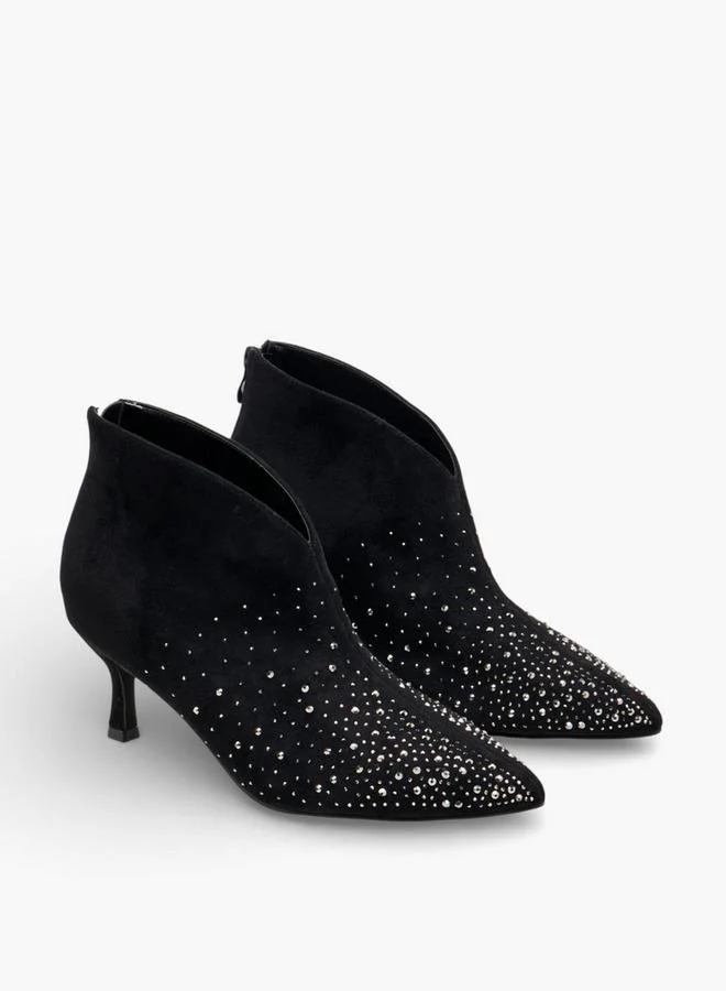 Women Kitten Heel Ankle Boots