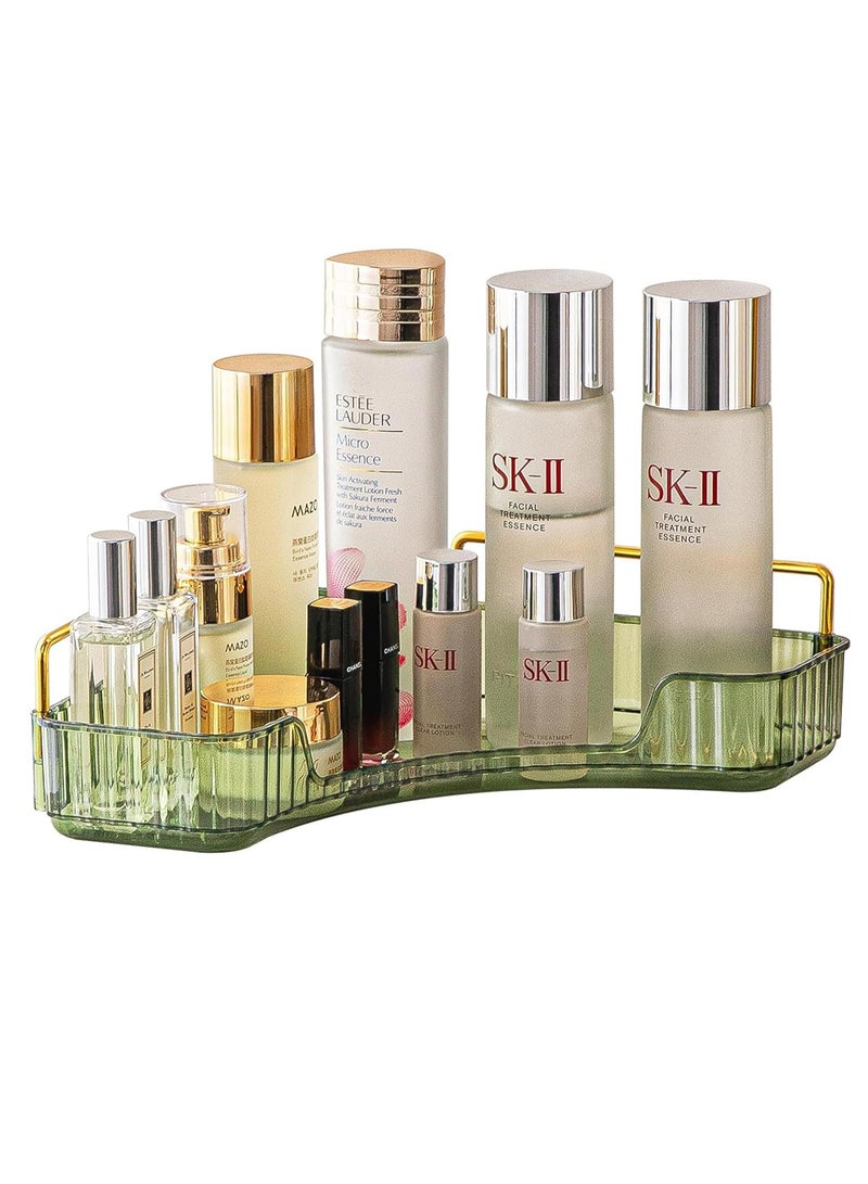 Sharpdo 90° Corner Bathroom Counter Organizer,Vanity Trays for Skincare Makeup Storage Shelf，Perfume and Cosmetic Dresser Organizer,Countertop,Kitchen Spice Rack - Image 1