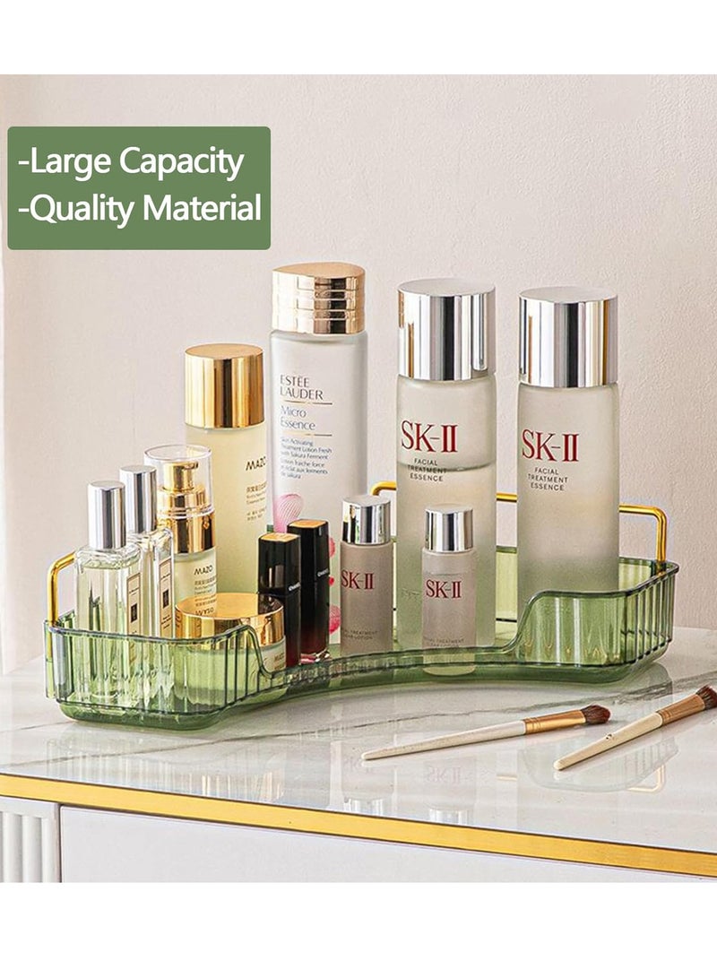 Sharpdo 90° Corner Bathroom Counter Organizer,Vanity Trays for Skincare Makeup Storage Shelf，Perfume and Cosmetic Dresser Organizer,Countertop,Kitchen Spice Rack - Image 2