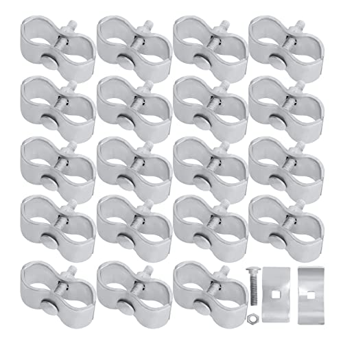 Hoqqf 20 Sets Dog Kennel Panel Clamps Chain Link Fence Clamps 1-3/8’’ Fence Parts Temporary Dog Kennel Clamps Galvanized Fence Ties for 32mm Pipe Panel Frames - Image 1