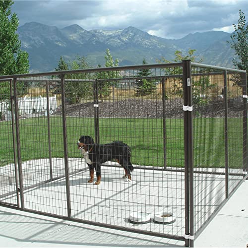 Hoqqf 20 Sets Dog Kennel Panel Clamps Chain Link Fence Clamps 1-3/8’’ Fence Parts Temporary Dog Kennel Clamps Galvanized Fence Ties for 32mm Pipe Panel Frames - Image 5
