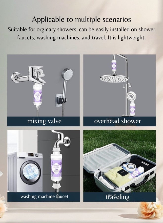 LUNA Home 2pc Set Fragrance Shower Head Filter with Free shower head, Lavender. - Image 4