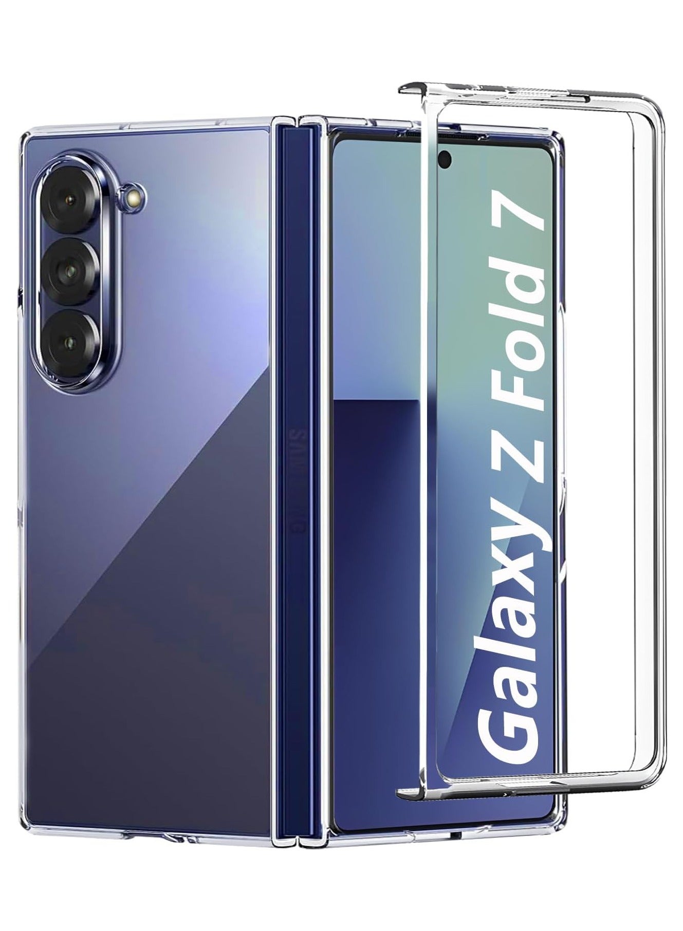 Digipace Ultra-Thin Clear Phone Case, for Samsung Galaxy Z Fold 7, Anti-Yellowing Hard PC Protective Cover with Slim Fit Design, Transparent Back Cover (Clear)